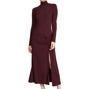 Staud Portabella Flapper Knit Maxi Dress MED Red Burgundy Party Luxury Holiday